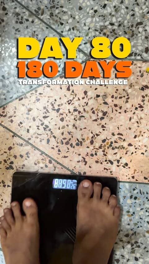 Day 80/180 ✅
Aaj ka body weight: 92.150 KGs
180 Days Transformation Challenge
100 days more to go.
Fat to Fit continues. 🔥