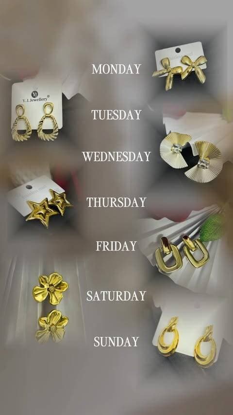 ✨ 7 Days, 7 Earrings — Which one is your favourite? 💛
Anti-Tarnish • Water Resistant • Perfect for Everyday Wear 💧✨
Your everyday style, with a little extra sparkle! 💫
#AntiTarnishJewellery #WaterResistantJewellery #EarringsOfTheDay #FashionJewellery #EverydayJewellery JewelleryLover SparkleFashionJewelleryhubEarringsLove