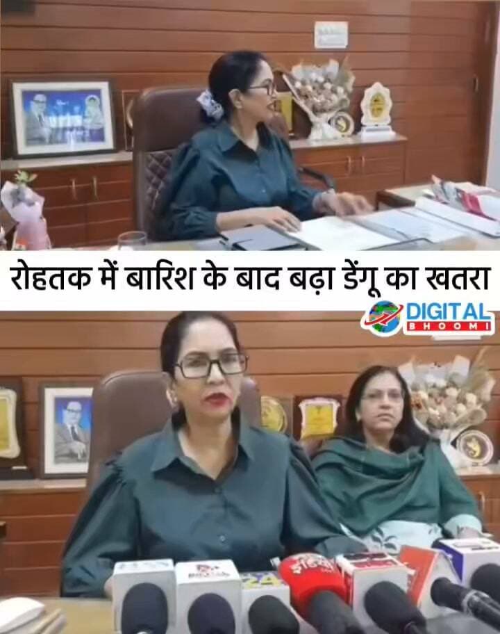 रोहतक में बारिश के बाद बढ़ा डेंगू का खतरा: मच्छरों की बढ़ती संख्या को लेकर स्वास्थ्य विभाग अलर्ट, निगरानी और जागरूकता अभियान तेज