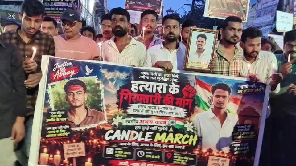 अभय कुमार के याद में कैंडल मार्च