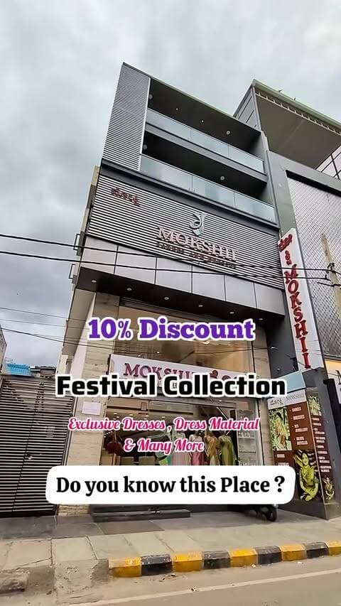 ✨ Your celebration wardrobe, all under one roof! ✨
From elegant dresses , dress materials to stunning lehengas, timeless sarees and statement jewellery — discover pieces that make every occasion special. 💫
Visit MOKSHII and find your perfect look. ❤️
📍 MOKSHII
#92, Bazaar Street, Halasuru,
Near someshwara temple,
Bangalore-560008
✨ Shop • Style • Celebrate ✨
#festival #dressmaterialindia