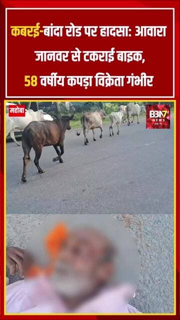 Mahoba News: आवारा जानवर से टकराई बाइक, 58 वर्षीय कललू गंभीर; Dial-112 से अस्पताल पहुंचाया