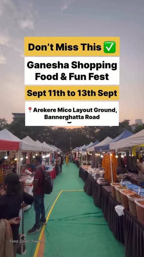 📍Arekere, Mico Layout Ground, Bannerghatta Road
Sept 11th to 13th Sept
Stall Booking:- 974224297 / 9970682368
#bannerghattaroad #micolayout #arekere #placestovisitinbangalore #nammabengaluru