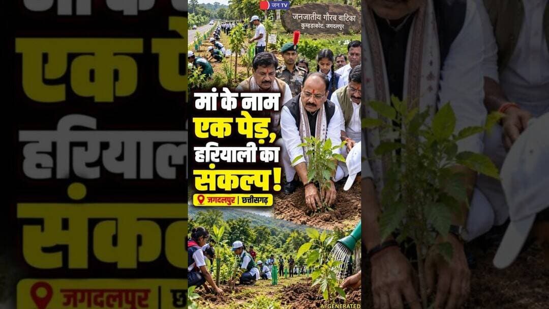 Jagdalpur में Green National Highway Plantation, Deputy CM Arun Sao समेत नेताओं ने लगाए पौधे