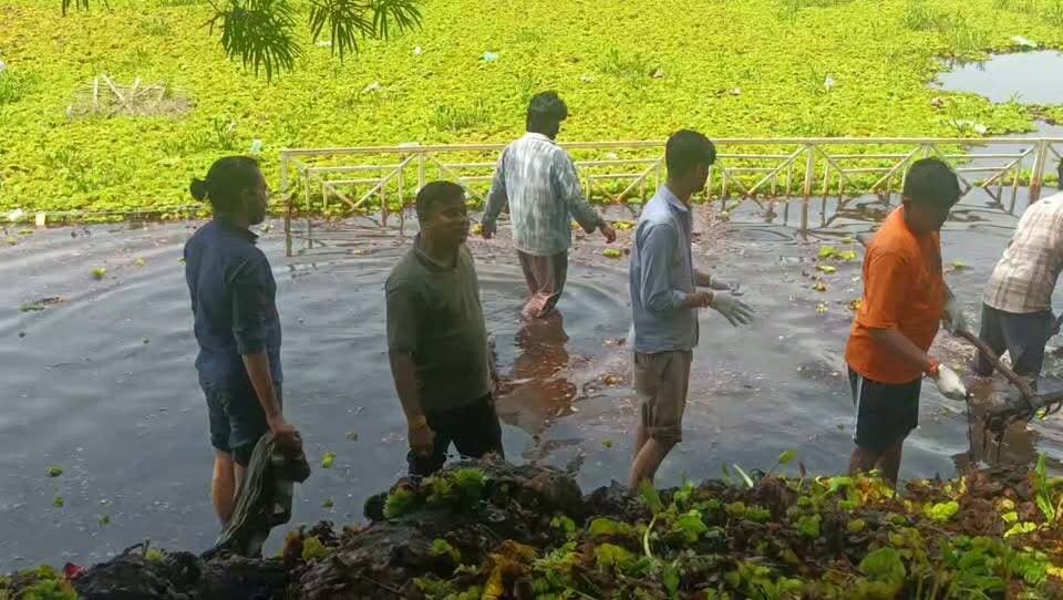 पिछोर के युवाओ ने उठाया अपने मोती सागर तालाब को जलकुंभी के ग्रहण से मुक्त करने का बीड़ा
युवा बोले शासन प्रशासन को तो देख लिया अब हम ही करते हैं अपने तालाब की सफाई
तभी तो श्राद्ध पक्षो में कर पाएंगे पितरों का तर्पण, कर पाएंगे गणेश जी और देवी का विसर्जन
युवाओं ने किया पिछोर और आसपास के युवाओं, महिला, पुरुषों से 2 घंटे प्रतिदिन समय देने का आवाहन