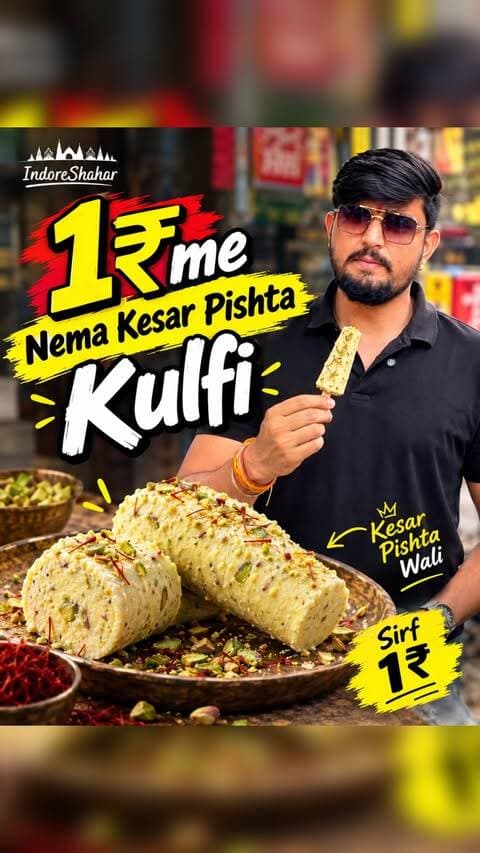 🔥 सिर्फ़ ₹1 में Kesar Pishta Kulfi! 😱🍨 🔥
हाँ, आपने बिल्कुल सही पढ़ा! 👀
हिस्ट्री में पहली बार आ रहा है इतना खास ऑफर! ❤️
🥭 NEMA JI SPECIAL KESAR PISHTA KULFI
💥 JUST ₹1/- 💥
📅 13 SEPTEMBER | SUNDAY
⏰ शाम 6 बजे से रात 11 बजे तक
📍 नरेंद्र तिवारी मार्ग, इंदौर
56 दुकान, साकेत और माणिक बाग के बाद…
अब नेमा कुल्फ़ी की नई Premium Location पर मिलिए इस खास ऑफर के साथ! ✨
🔥 ₹1 की Kesar Pishta Kulfi — ऐसा ऑफर पहले कभी नहीं आया!
दोस्तों को बताइए, क्योंकि ₹1 वाली कुल्फ़ी MISS नहीं करनी! 😍🍨
📞 Kulfi: +91 62671 09400
📞 Namkeen: +91 83499 74900
📞 Franchise: +91 91318 08003
#NemaKulfi #1RupeeKulfi #KesarPishtaKulfi #grandopening #Indore viralshop NarendraTiwariMarg KulfiLovers FoodOffer SundayPlan