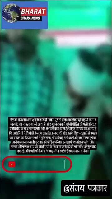 मेरठ में पुरानी रंजिश में दो भाइयों से मारपीट: बचाने पहुंची पत्नी-बेटी को भी पीटा