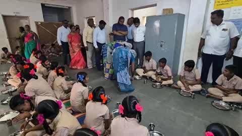 கடலூர்: வரக்கால்பட்டில் சத்துணவு திட்டத்த அரசு கூடுதல் செயலாளர் ஆய்வு
