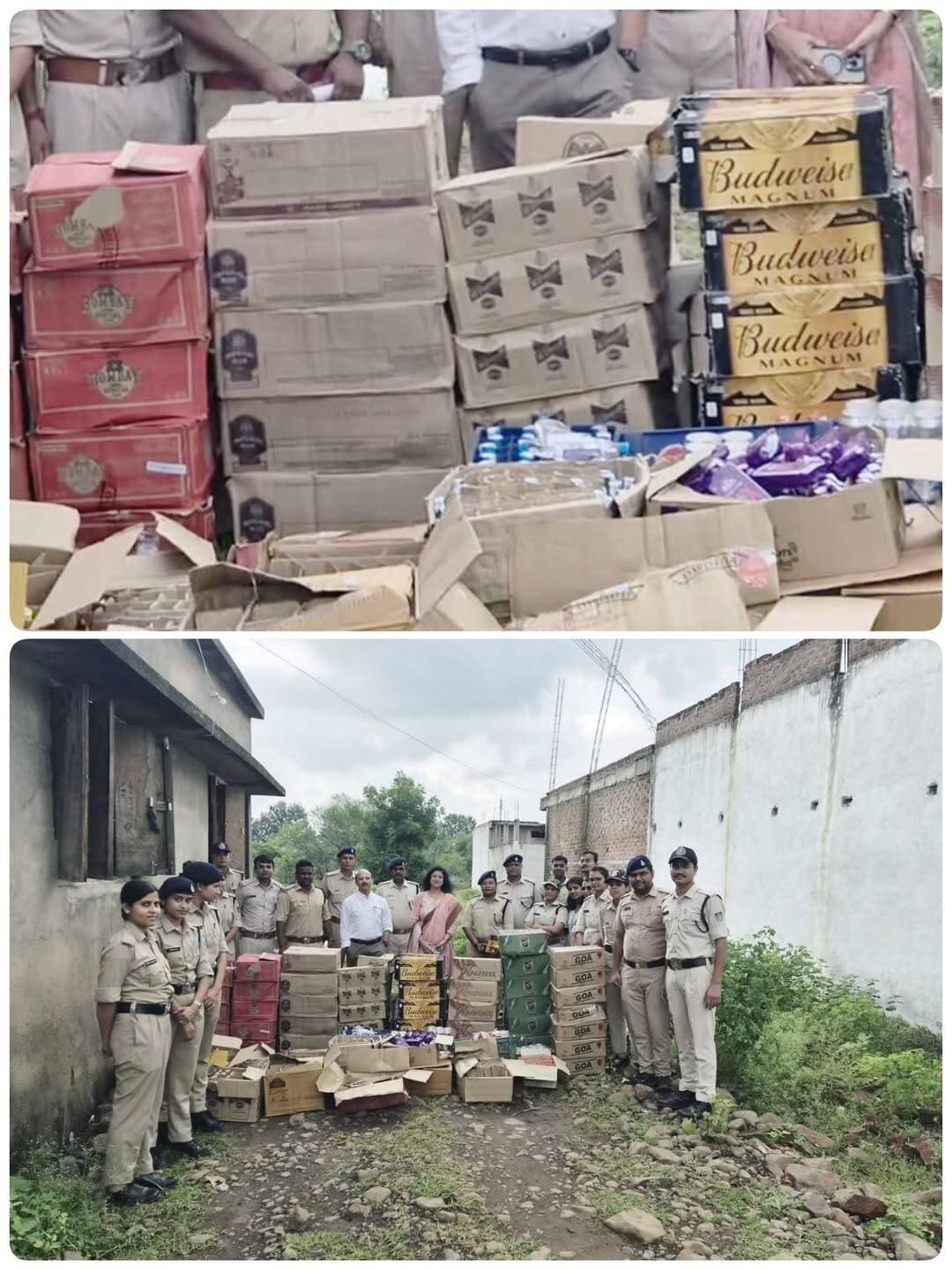अवैध शराब के खिलाफ सागर आबकारी विभाग की बड़ी कार्रवाई
खाली मकान से 96 पेटी अंग्रेजी शराब बरामद, करीब ₹7.55 लाख की मदिरा जब्त
सागर। जिले में अवैध एवं जहरीली मदिरा के विनिर्माण, विक्रय, संग्रहण और परिवहन के खिलाफ आबकारी विभाग द्वारा विशेष अभियान चलाया जा रहा है। इसी अभियान के तहत 10 सितंबर 2026 को सागर जिले में आबकारी विभाग ने बड़ी कार्रवाई करते हुए भारी मात्रा में अंग्रेजी शराब बरामद की है।
यह कार्रवाई सागर कलेक्टर श्रीमती प्रतिभा पाल के आदेशानुसार, संभागीय आबकारी उड़नदस्ता सागर के श्री आलोक खरे के मार्गदर्शन तथा सहायक आबकारी आयुक्त श्रीमती वंदना पांडे के निर्देशन में की गई।
आबकारी विभाग को मुखबिर से सूचना प्राप्त हुई थी कि वृत्त आंतरिक सागर के ग्राम बछ लोन, थाना बहेरिया क्षेत्र में एक खाली पड़े मकान का कथित रूप से शराब के गोदाम के रूप में इस्तेमाल किया जा रहा है। सूचना के आधार पर आबकारी टीम मौके पर पहुंची और मकान की तलाशी ली।
तलाशी के दौरान मकान से अलग-अलग ब्रांड की अंग्रेजी शराब की कुल 96 पेटियां बरामद की गईं। विभाग के अनुसार जब्त शराब की मात्रा लगभग 864 बल्क लीटर है, जिसकी अनुमानित कीमत करीब ₹7 लाख 55 हजार बताई गई है।
बरामद मदिरा में मैकडॉवेल रम, गोवा, बॉम्बे स्पेशल, MD व्हिस्की, रॉयल स्टैग, बकार्डी, Budweiser, Kingfisher, Bolt, Lemount, Magic Moment, Imperial Blue, Magic Jamun, Bacardi Mango सहित अन्य ब्रांड की शराब शामिल बताई गई है।
आबकारी विभाग के अनुसार उक्त मदिरा अनीता पाठक, पत्नी मनोज पाठक के आधिपत्य वाले मकान से जब्त की गई। मामले में मध्यप्रदेश आबकारी अधिनियम 1915 की धारा 34(1)(क) एवं 34(2) के तहत प्रकरण पंजीबद्ध कर विवेचना में लिया गया है।
अब आबकारी विभाग द्वारा जब्त की गई मदिरा के स्रोत, सप्लाई चैन और इससे जुड़े अन्य लोगों के संबंध में जानकारी जुटाई जा रही है। विभाग का कहना है कि अवैध एवं जहरीली मदिरा के निर्माण, विक्रय, संग्रहण और परिवहन के खिलाफ अभियान लगातार जारी रहेगा।
कार्रवाई में इन अधिकारियों-कर्मचारियों की रही महत्वपूर्ण भूमिका
इस कार्रवाई में सहायक जिला आबकारी अधिकारी मृत्युंजय सिंह ठाकुर, सहायक जिला आबकारी अधिकारी पूजा चंद्रन वर्मा, आबकारी उपनिरीक्षक सियाराम चौधरी, आबकारी उपनिरीक्षक राजेंद्र बिलावर, आबकारी उपनिरीक्षक शैलेंद्र सिंह, आबकारी उपनिरीक्षक मोनिका चंदेल, आबकारी उपनिरीक्षक एसपी साकेत, आबकारी उपनिरीक्षक मदन कुमार यादव सहित विभागीय अमले की महत्वपूर्ण भूमिका रही।
इसके अलावा आबकारी मुख्य आरक्षक प्रदीप दुबे, प्रमोद दुबे, संगीता तथा आबकारी आरक्षक दीपेन्द्र उदैनिया, दिलीप ठाकुर, राजकमल सिंह, राहुल अहिरवार, आरती पटेल, अंकिता साहू, पूनम ठाकुर, प्रगति ताम्रकार, शिवानी और पुष्पा ने भी कार्रवाई में सहयोग किया।
विभागीय वाहन चालकों सुधीर घोषी, रितेश रजक, प्रदीप ठाकुर और शिवम का भी कार्रवाई में महत्वपूर्ण योगदान रहा।
आबकारी विभाग द्वारा जारी जानकारी के अनुसार मामले की विवेचना जारी है और अवैध शराब के स्रोत का पता लगाने के प्रयास किए जा रहे हैं।
नोट: प्रकरण में सामने आए आरोप एवं तथ्य जांच की प्रक्रिया के अधीन हैं। अंतिम स्थिति विवेचना और सक्षम न्यायिक प्रक्रिया के बाद स्पष्ट होगी।
<nis:link nis:type=tag nis:id=सागर nis:value=सागर nis:enabled=true nis:link/> <nis:link nis:type=tag nis:id=सागरन्यूज nis:value=सागरन्यूज nis:enabled=true nis:link/> <nis:link nis:type=tag nis:id=आबकारीविभाग nis:value=आबकारीविभाग nis:enabled=true nis:link/> <nis:link nis:type=tag nis:id=अवैधशराब nis:value=अवैधशराब nis:enabled=true nis:link/> <nis:link nis:type=tag nis:id=शराबकेखिलाफकार्रवाई nis:value=शराबकेखिलाफकार्रवाई nis:enabled=true nis:link/> <nis:link nis:type=tag nis:id=मध्यप्रदेश nis:value=मध्यप्रदेश nis:enabled=true nis:link/> <nis:link nis:type=tag nis:id=sagarnews nis:value=SagarNews nis:enabled=true nis:link/> <nis:link nis:type=tag nis:id=excisedepartment nis:value=ExciseDepartment nis:enabled=true nis:link/>
