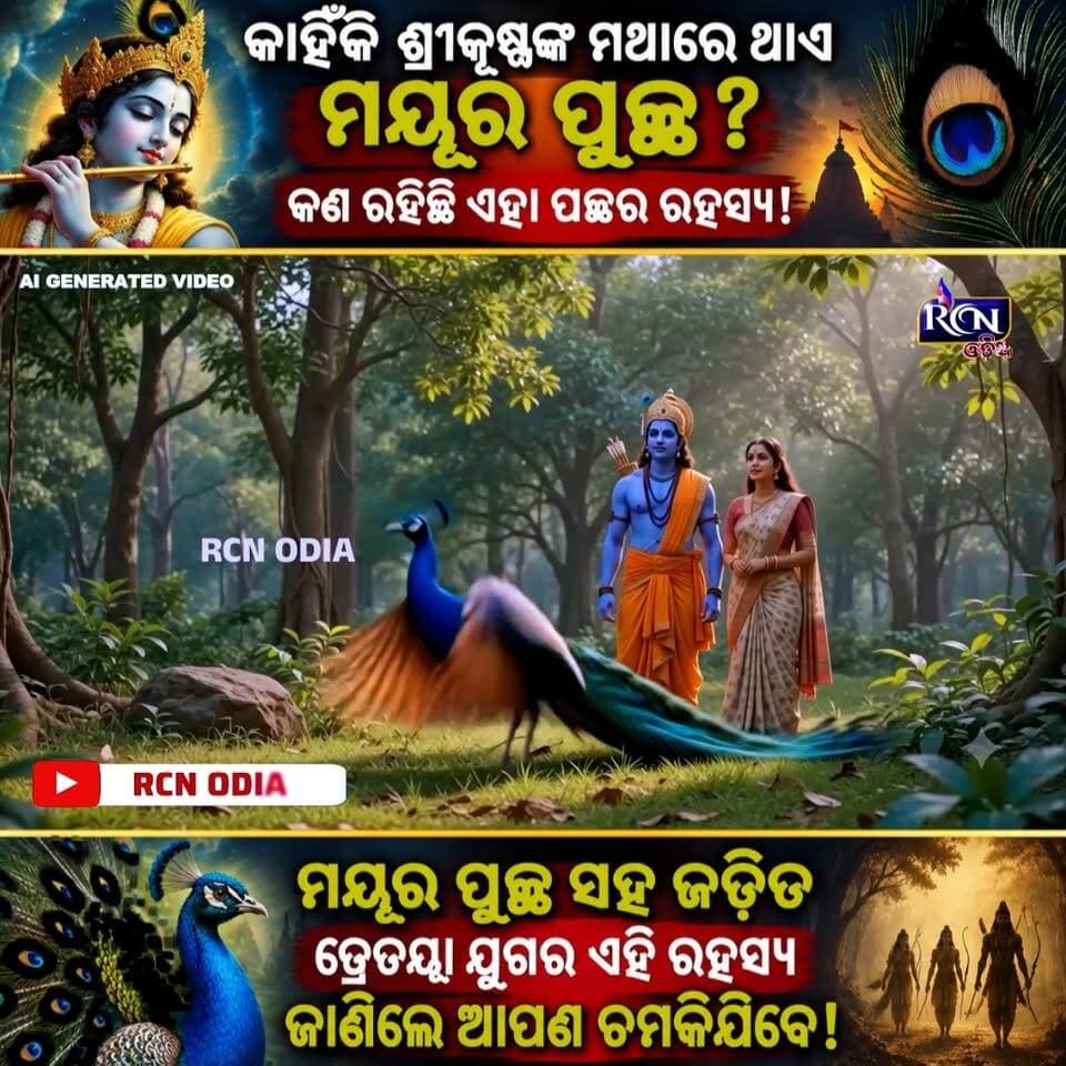 🔥🦚 କାହିଁକି ଶ୍ରୀକୃଷ୍ଣଙ୍କ ମଥାରେ ଥାଏ ମୟୂର ପୁଚ୍ଛ? 😱
ଏହା ପଛରେ ଲୁଚିଛି ତ୍ରେତୟା ଯୁଗର ଏକ ରହସ୍ୟମୟ କାହାଣୀ! 🙏✨
ଶ୍ରୀରାମଙ୍କୁ ବାଟ ଦେଖାଇଥିବା ସେହି ମୟୂରକୁ କାହିଁକି ମିଳିଥିଲା ଏମିତି ବରଦାନ? 🤔
ଆଉ ମୟୂର ପୁଚ୍ଛ କିପରି ହେଲା ପ୍ରେମ ଓ ଶୁଭତ୍ୱର ପ୍ରତୀକ? ❤️🦚
👉 ପୂରା କାହାଣୀ ଜାଣିବା ପାଇଁ ପୋଷ୍ଟଟି ଶେଷ ପର୍ଯ୍ୟନ୍ତ ଦେଖନ୍ତୁ।
🙏 ଜୟ ଶ୍ରୀକୃଷ୍ଣ | ଜୟ ଶ୍ରୀରାମ 🙏
💬 ଆପଣଙ୍କ ମତରେ ମୟୂର ପୁଚ୍ଛର ଏହି ରହସ୍ୟ ଆପଣ ଆଗରୁ ଜାଣିଥିଲେ କି? 👇
#RCNOdia #ଶ୍ରୀକୃଷ୍ଣ #ଶ୍ରୀରାମ #ମୟୂରପୁଚ୍ଛ #ରହସ୍ୟମୟକାହାଣୀ #ତ୍ରେତୟାଯୁଗ #ପୁରାଣକଥା #ଓଡ଼ିଆଖବର #ଭକ୍ତି #ଜୟଶ୍ରୀକୃଷ୍ଣ #ViralOdia #Trending #OdiaNews