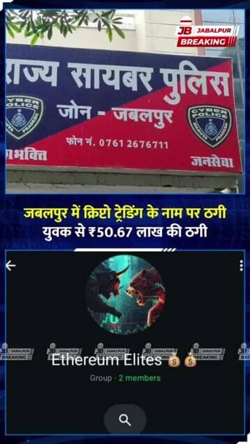 Crypto Trading के नाम पर ₹50 लाख की Cyber ठगी! Jabalpur में युवक के साथ बड़ा Fraud