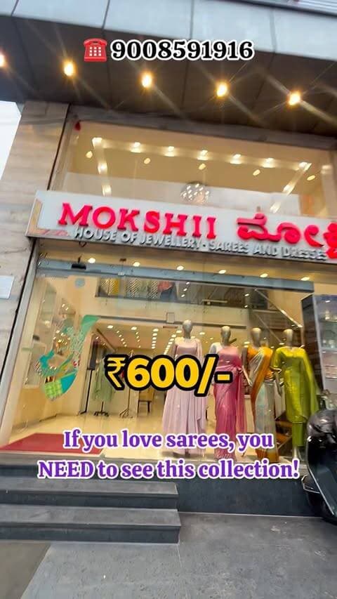 Looking for sarees that fit every occasion and every budget? ✨
From elegant everyday sarees to festive silks, statement weaves and beautiful traditional collections — Mokshii has something for every saree lover.
Explore there wide range of sarees, different fabrics, colours, designs and price points, all under one roof.
And yes, they have beautiful jewellery to complete your look too. ✨
📍Mokshii Sarees, Halasuru, Bangalore
Save this reel for your next saree shopping visit! ❤️
#sareeinbangalore #sareeshopping #bangaloreshopping
#bangalorejewellery
#sarees