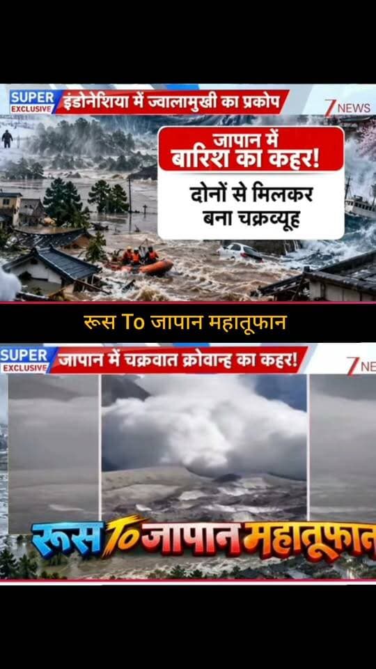 रूस से जापान तक महातूफान! 🌪️🌊
जापान में चक्रवात ‘क्रोवान’ के कहर को लेकर बड़ी खबर सामने आई है। तस्वीरों और रिपोर्ट्स में समुद्र में भारी हलचल और तूफानी मौसम का दावा किया जा रहा है। आखिर कितना बड़ा है इसका खतरा और जापान पर इसका क्या असर पड़ सकता है? 🌏🚨
पूरी खबर और बड़ा अपडेट जानने के लिए जुड़े रहें 👇
👉 ApkaSheharLiveNews
#ApkaSheharLiveNews #Japan #Russia #Cyclone #Storm #WeatherNews #JapanNews #BreakingNews #LatestNews #WeatherUpdate #NaturalDisaster #AsiaNews #ViralNews #NewsUpdate