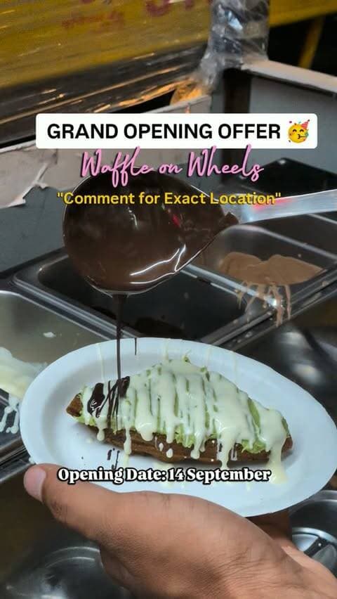 Waffle on Wheels ka Dhamakedar offer🎉🥳 Don't Skip the Reel and Share with you Friends 🤩
📍 Waffle on Wheels, JK food Corner, Near JK Hospital
#explorepage✨ #trendingnow #viralreels #bhopalizayka #instagramer