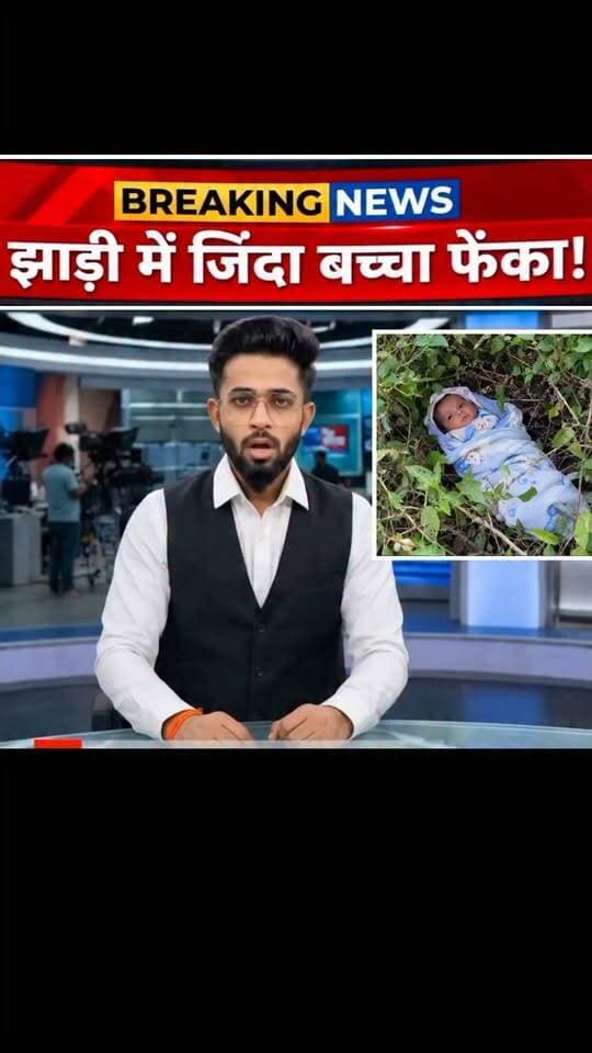 झाड़ी में जिंदा बच्चा फेंका!