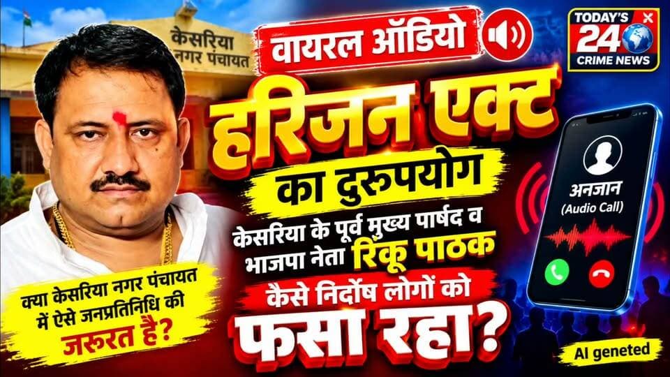 वायरल ऑडियो
हरिजन एक्ट का उपयोग केसरिया नगर पंचायत के वर्तमान वार्ड पार्षद एवं पूर्व मुख्य पार्षद एवं भाजपा नेता रिंकू पाठक उर्फ रजनीश कुमार पाठक के द्वारा निर्दोष लोगों को कैसे फसाया जा रहा है इस ऑडियो क्लिप को जरा ध्यान से सुनिए और विचार कीजिए कि क्या केसरिया नगर पंचायत में ऐसे जनप्रतिनिधि की जरूरत है।।।
#वायरलऑडियो #केसरिया #केसरियानगरपंचायत #पूर्वीचंपारण #मोतिहारी #बिहारन्यूज #रिंकूपाठक #रजनीशकुमारपाठक #SCSTAct #एससीएसटीएक्ट #वायरलन्यूज #स्थानीयन्यूज #राजनीतिकखबर #जनप्रतिनिधि #Todays24CrimeNews #BreakingNews #BiharNews #EastChamparan #MotihariNews