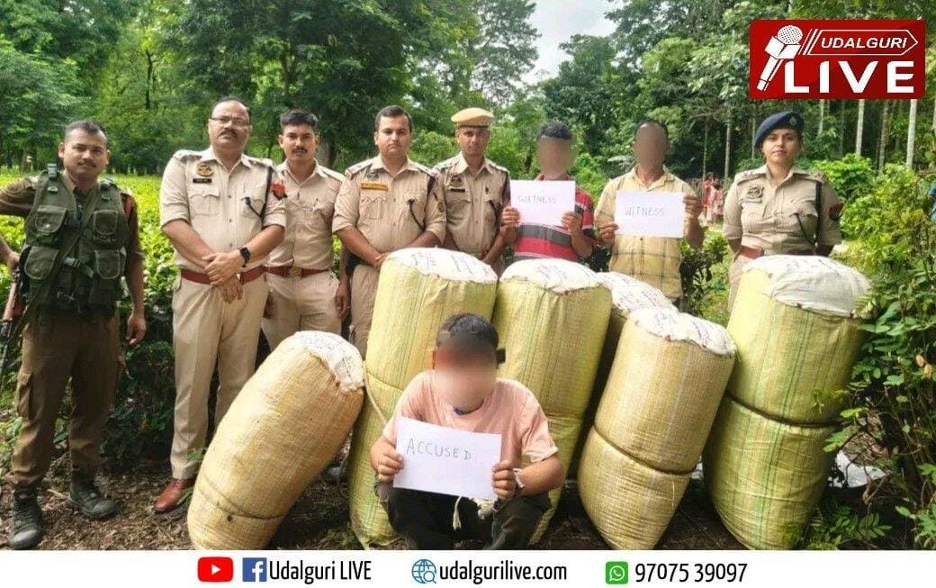 ওদালগুৰিত ১৭৬.২৮০ কিলোগ্ৰাম সন্দেহযুক্ত গাঞ্জা জব্দ, এজনক আটক
ড্ৰাগছবিৰোধী অভিযানৰ অংশ হিচাপে আজি পুৱতি নিশা ওদালগুৰিৰ লালপানী আৰক্ষী চকীৰ এটা দলে লামাবাৰী তিনি আলীৰ সমীপত অভিযান চলায়। অভিযানত আৰক্ষীয়ে ১৭৬.২৮০ কিলোগ্ৰাম সন্দেহযুক্ত গাঞ্জা জব্দ কৰাৰ লগতে এজন লোকক আটক কৰে।
