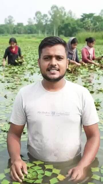 अब अलीगढ़ में सिंघाड़ा की खेती 🤔✅️ #farming #सिंघाड़ा #shorts