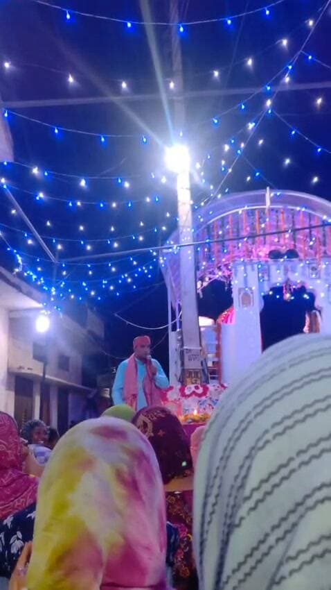 रादौर क्षेत्र के धानुपुरा गांव में खेड़े महाराज की जग पर भजन संध्या का आयोजन