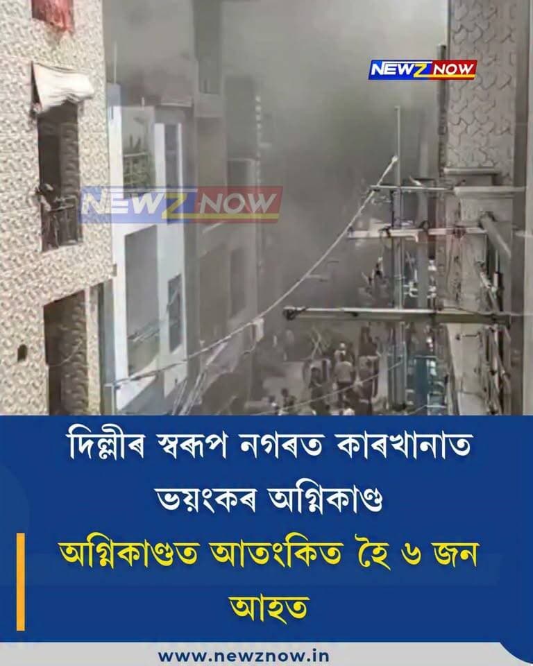 দিল্লীৰ স্বৰূপ নগৰত কাৰখানাত ভয়ংকৰ অগ্নিকাণ্ড
অগ্নিকাণ্ডত আতংকিত হৈ ৬ জন আহত
উদ্ধাৰ অভিযান অব্যাহত, ঘটনাৰ তদন্ত আৰম্ভ