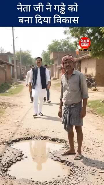 नेता जी ने गड्ढे को बना दिया विकास 😂 #desicomedy #funnyvideo #hindicomedy #viralshorts #shorts