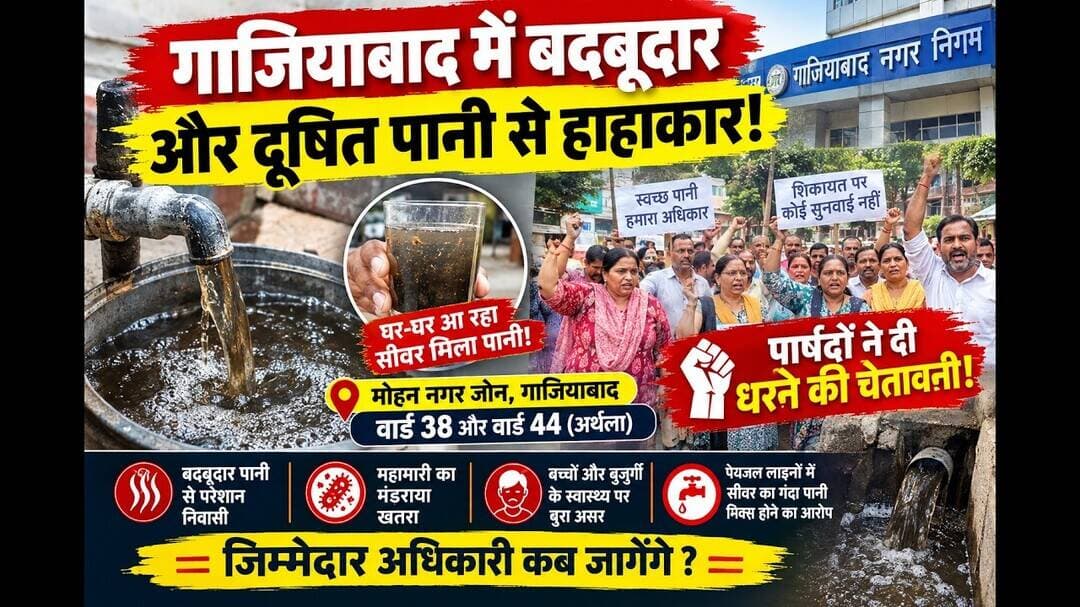 गाजियाबाद के अर्थला में पानी को लेकर हाहाकार! #ghaziabad #nagarnigam #viral #video #news #yt