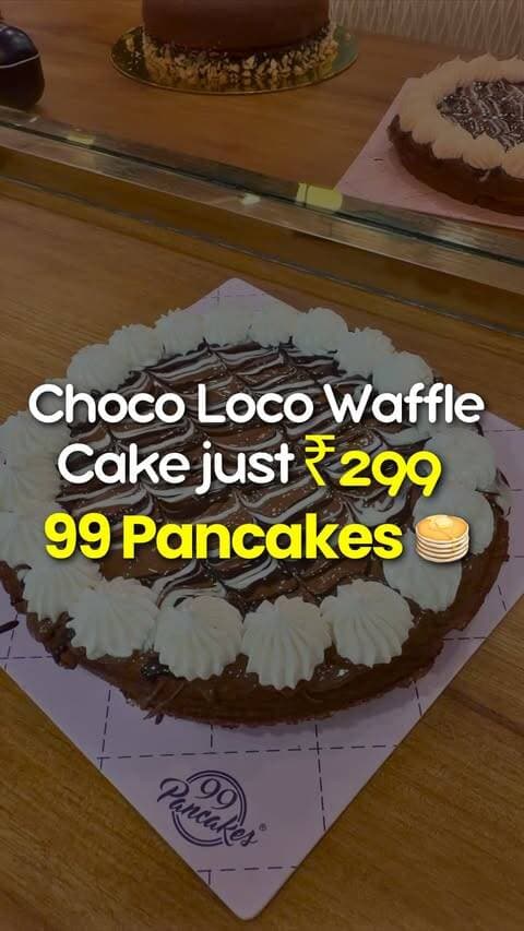 Cake toh sabne khaya hai… waffle bhi 👀
But have you tried a WAFFLE CAKE? 🧇🎂🍫
Meet @99_pancakes Choco Loco Waffle Cake layers of chocolatey goodness, toppings & pure dessert happiness🤤
🚨 Valid until 31st September
✨ Single Layer: ₹299
✨ Double Layer: ₹499
✨ 100% Veg
September birthdays just got a delicious upgrade
📍 99 Pancakes
#99Pancakes #WaffleCake #ChocoLoco #WaffleLovers #DessertLovers MumbaiFoodie Foodie SeptemberSpecial