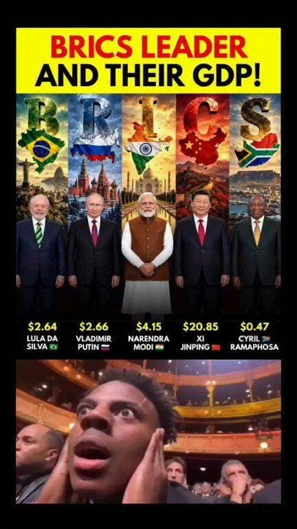 क्या आप BRICS संगठन का पूरा नाम और इसका इतिहास जानते हैं? 🌍📜 'B-R-I-C' का मतलब तो जान गए, लेकिन अंत में "S" किस देश को दर्शाता है? 90% लोग सऊदी अरब और सिंगापुर में कंफ्यूज हो जाते हैं! ❌ अपनी जनरल नॉलेज साबित करने के लिए 'S' का सही जवाब कमेंट बॉक्स में तुरंत लिखें! ऐसी ही अमेजिंग और ट्रिकी नॉलेज के लिए world Gk study को सब्सक्राइब करें! 🚀 #GKStudy #BRICS #Geopolitics#GKStudy #BRICS #BRICSLeaders #SouthAfrica #NarendraModi #VladimirPutin #XiJinping #Geopolitics #GlobalEconomy #GKQuiz #WorldGK #ShortsFeed #Trending2026 #ArvindraBaghel #ShortsUS #ShortsUK #ShortsCA #ShortsAU