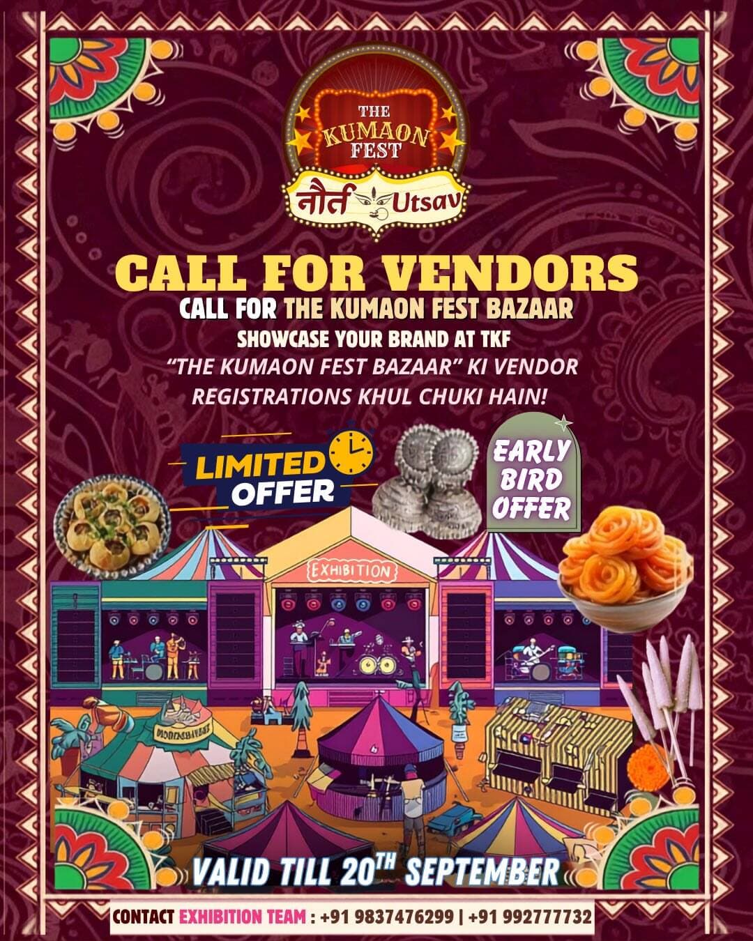 The Kumaon Fest - BAZAAR is live now!
Naurt Utsav, The Kumaon Fest Bazaar brings together a vibrant collection of art, handicrafts, fashion, food, local brands, creators and unique finds all under one celebration of culture.
From discovering something beautiful to meeting the people behind it, from traditional treasures to contemporary creations there’s something waiting for everyone.
This isn’t just a bazaar. It’s a celebration of the people, art and stories that make our culture special.
The Kumaon Fest — Naurt Utsav
Dates : 17, 18, 19 October 2026
Join us and be a part of the culture.
#thekumaonfesr #exhibition #stall #thekumaonfestbazaar #localbrands
Bazaar Culture Art Handicrafts LocalBrands MadeInIndia Uttarakhand