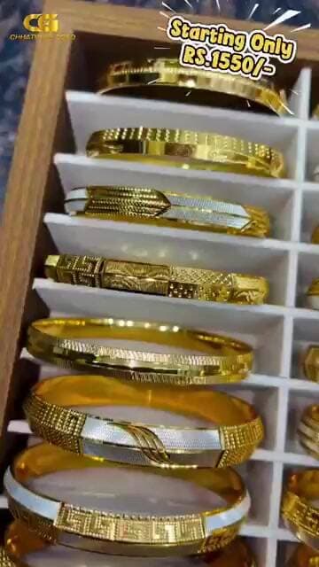 ✨ New Arrival at Raj Jewellers Bentex! ✨Introducing our 1 Gram Special Gold-Plated Kada for Men. 💫📍