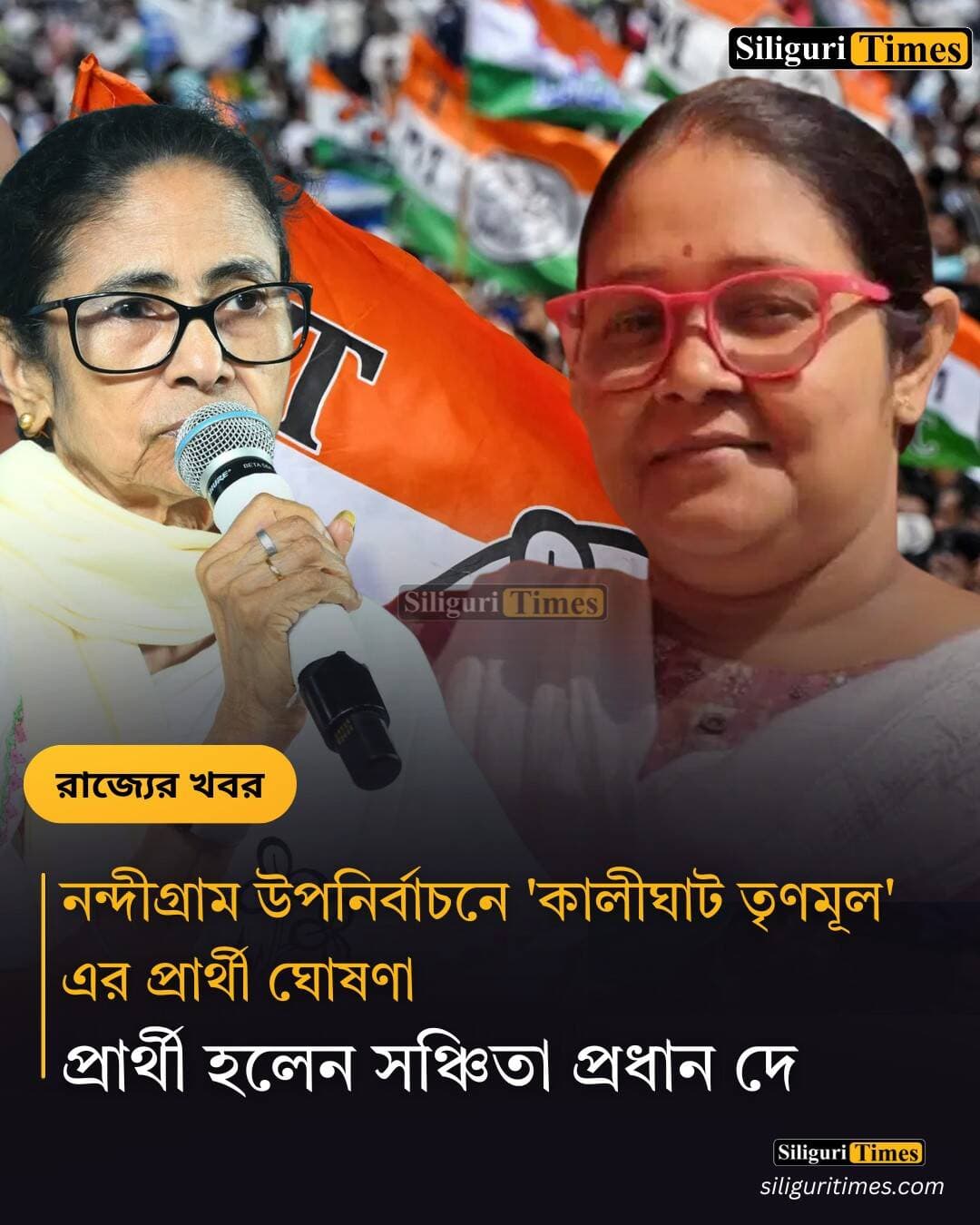নন্দীগ্রাম উপনির্বাচনে 'কালীঘাট তৃণমূল'-এর প্রার্থী ঘোষণা
প্রার্থী হলেন সঞ্চিতা প্রধান দে
