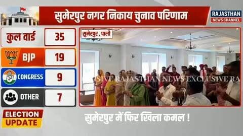 सुमेरपुर नगर निकाय चुनाव परिणाम देखिए किस वार्ड से किसकी हुई जीत