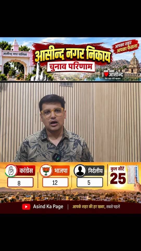 Asind Nagar Nikay Election Results