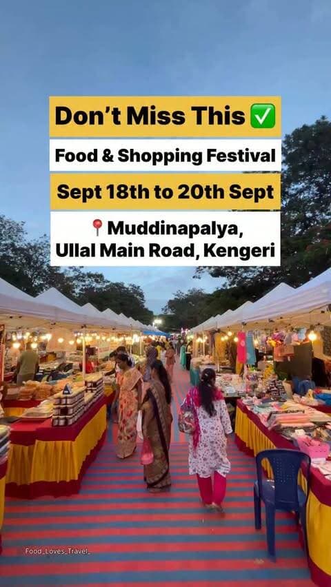 📍VIDYANIKETAN SCHOOL ,Opposite Play Ground, Muddinapalya, Ullal Main Road, Kengeri - 560056
Stall Booking:- 9036672119 / 6362746114
#muddinapalya #ullal #nagarbhavi #nagarbhavi_bangalore #nammabengaluru