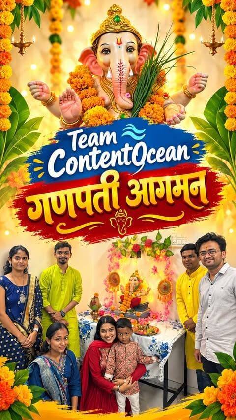 गणपती आगमन । Team ContentOcean | JalgaonLiveNews
#GanpatiBappaMorya