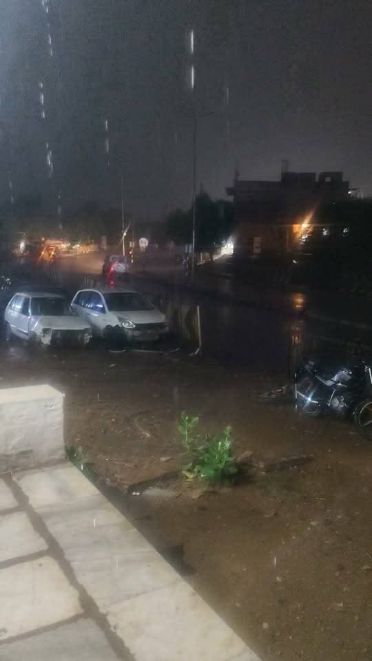 बालेसर कस्बे में बारिश