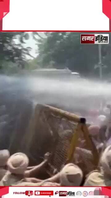 Patiala में बिजली समस्या पर Congress का प्रदर्शन, Water Cannon चला | PSPCL Protest #Shorts