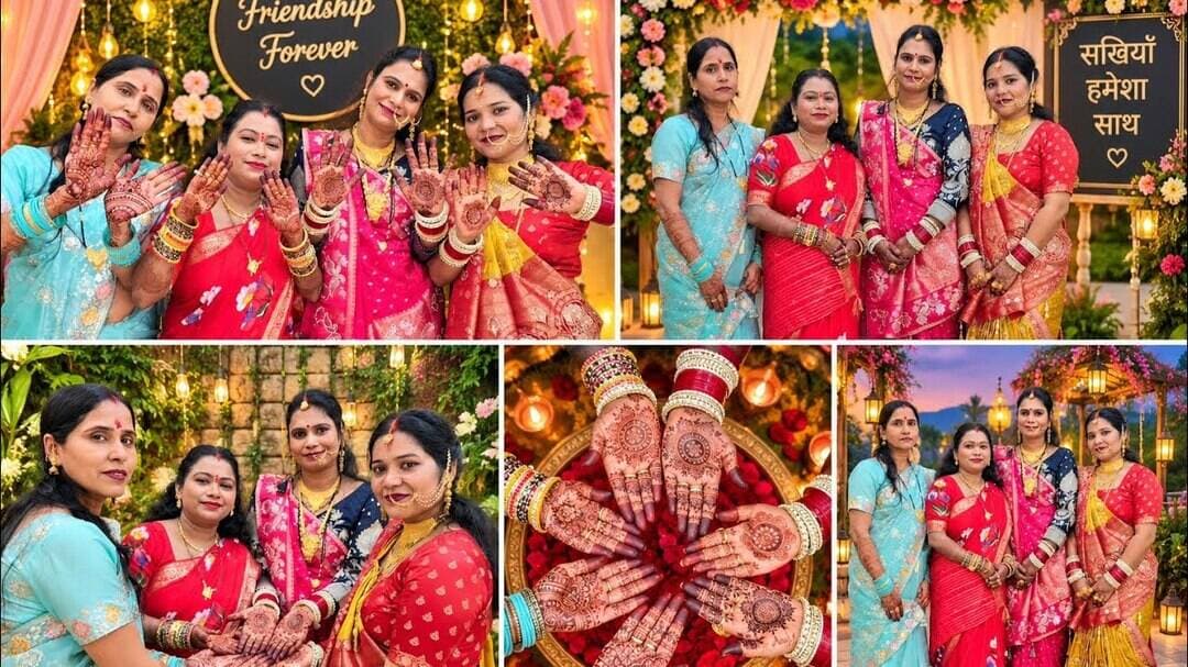 बिश्रामपुर से गांवों तक तीजा की रौनक, सोलह श्रृंगार में सजीं महिलाएं #viral #trending #tija