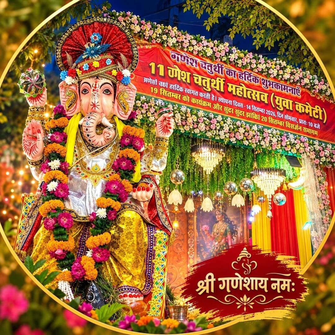 🕉️ मौर्य मंदिर में गणेश जी महाराज का दिव्य दरबार 🙏❤️
“वक्रतुण्ड महाकाय, सूर्यकोटि समप्रभः।
निर्विघ्नं कुरु मे देव, शुभ कार्येषु सर्वदा॥” 🌺