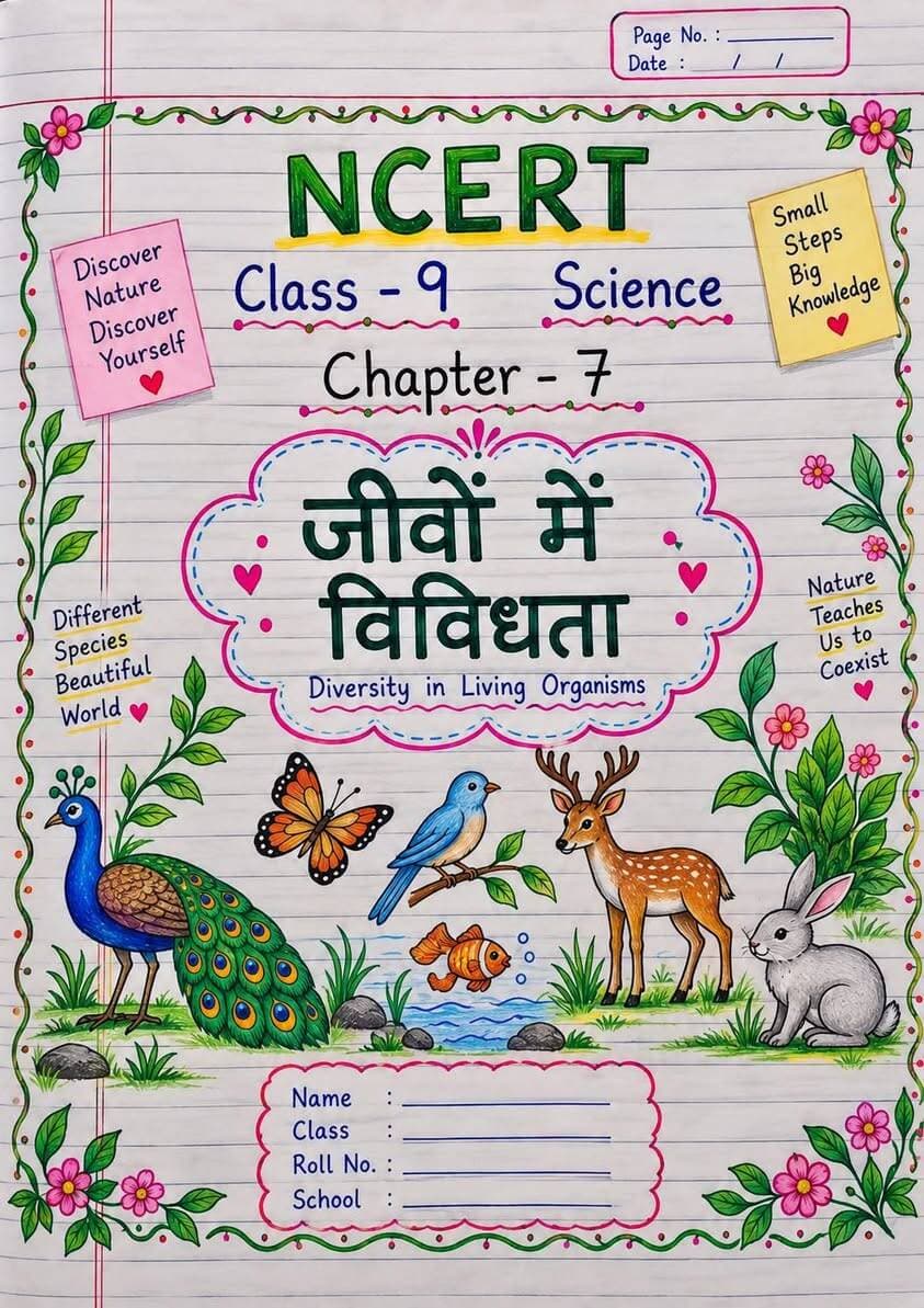 🌿📚 जीवों में विविधता | Class 9 Science 🦋
NCERT के इस अध्याय के खूबसूरत, आसान और परीक्षा-उपयोगी नोट्स। ✍️📖
अगर नोट्स पसंद आएँ तो Like ❤️ | Share 🔄 | Follow ➕ जरूर करें।
आपके लिए अगला कौन-सा अध्याय बनाऊँ? कमेंट में बताइए। 👇
#Class9Science #जीवोंमेंविविधता #NCERT #ScienceNotes #Class9Notes #HindiMedium #HandwrittenNotes #StudyNotes #SchoolNotes #ExamPreparation #Education #Studygram #EducationalPost #Science #NCERTNotes #bkrajclasses