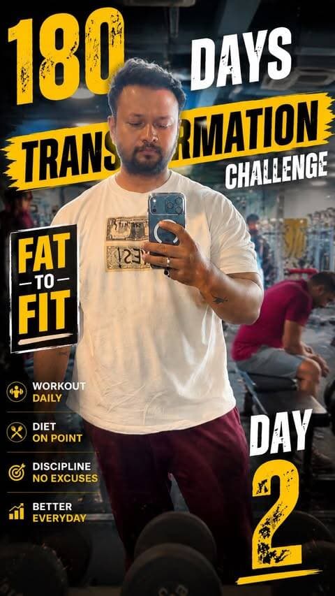 Day 2 ✅
Workout karna mere liye kabhi problem nahi tha.
Asli challenge hai har din discipline maintain karna.
Roz gym jaana ek habit ban chuki hai…
Lekin transformation ke liye sirf workout enough nahi hota.
Consistency har din dikhani padti hai.
Har decision important hota hai.
Aaj ka weight 101.6 KGs ⚖️
Kal se thoda better…
Aur yehi choti choti progress mujhe 180 days ke end tak le jayegi.
Ab focus sirf ek cheez par hai…
Har din apne aap ka better version banna.
Day 2 complete.
178 days to go.
Ab ek question tumhare liye 👇
Tumhari fitness journey ka biggest challenge kya hai?
Consistency… discipline… ya motivation?
Comment karke batao.
#180DaysChallenge #FatToFit #weightlossjourney