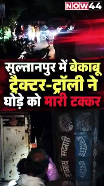 सुल्तानपुर में बेकाबू ट्रैक्टर-ट्रॉली ने घोड़े को मारी टक्कर #now44news #ytshorts #sultanpur #upnews