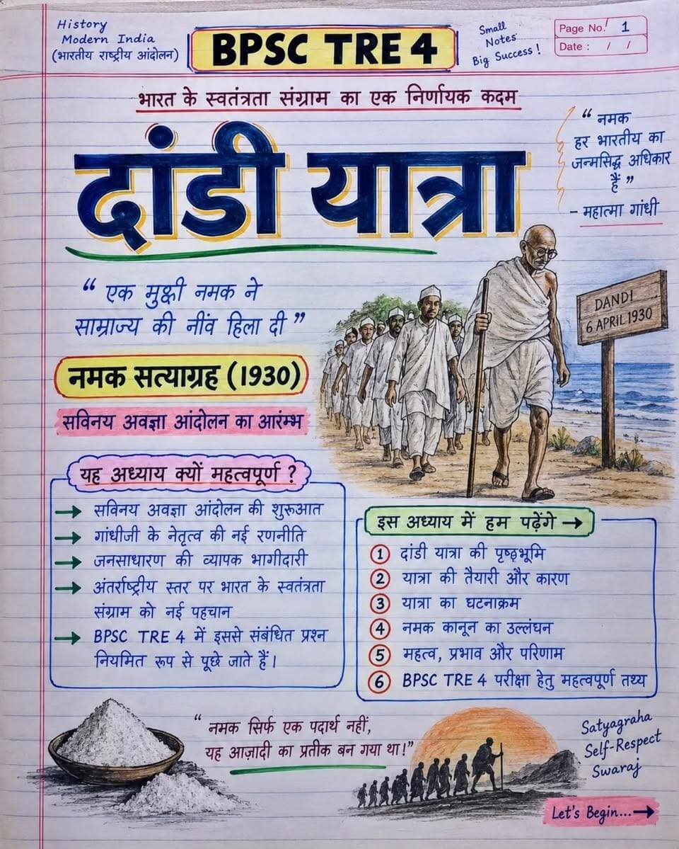 दांडी यात्रा टारगेट BPSC TRE 4 #bkrajclasses #BPSC #BPSC_TRE #BPSCExam #viralpost