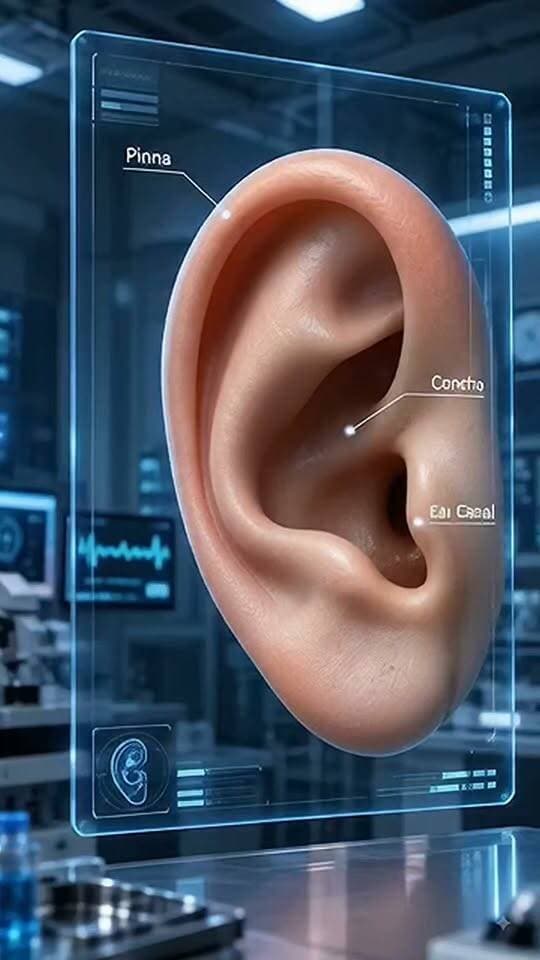 👂 कान का ये weird shape random नहीं है! हर fold sound को shape करता है और हमारा brain direction पहचानता है. 🧠🔊#ScienceFacts #humanbodyfacts👩⚕️ #didyouknow