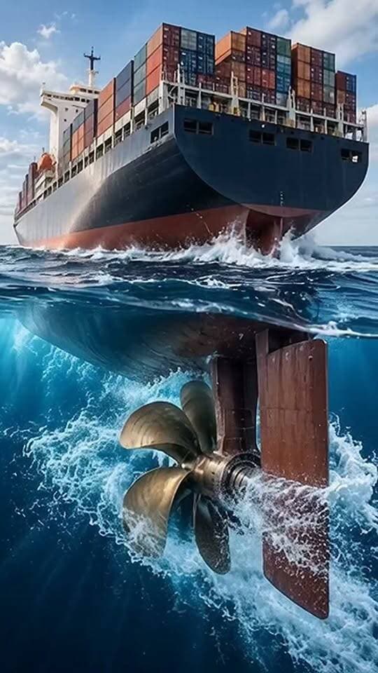 That is one gigantic propeller! It takes some serious engineering to keep these floating giants moving. What is the most impressive machine you have ever seen?
#BigMachines #OceanFreight #TechWonders