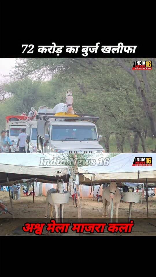 72 करोड़ का बुर्ज खलीफा! अश्व मेला माजरा कलां #ashvmela #horse_मेला #horses #Majra #mahendergarh #indianews16