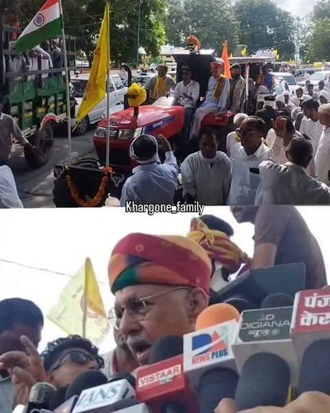 राष्ट्रीय किसान मजदूर महासंघ ने निकाली ट्रैक्टर रैली, राष्ट्रीय अध्यक्ष शिवकुमार कक्का हुए शामिल #khargone_family