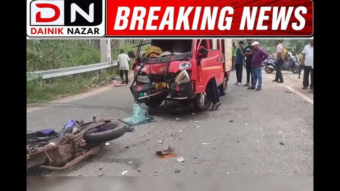 काशीपाल के पास मलेरिया जागरूकता वाहन और बाइक में आमने-सामने टक्कर, दो गंभीर