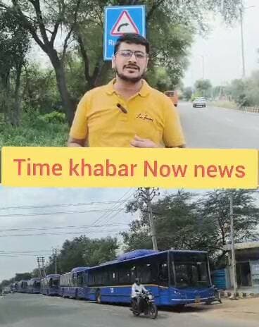 दिल्ली में बस चालक बैठे हड़ताल पर । जब बस चालकों से बात की गई तो बस चालकों ने कहा हड़ताल का मैन कारण सैलरी में बढ़ौतरी न होना । #delhi #busdriver #protest #bjp