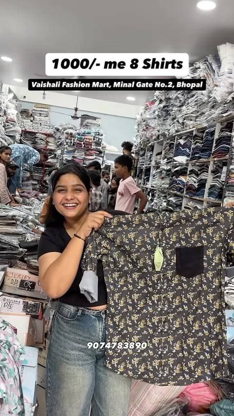 ‼️1000/- Me 8 Shirts😱💥
👖BIGGEST FASHION DEAL ALERT! 👖🔥
Gentlemen, it’s time to upgrade your wardrobe without spending a fortune! 😍💃
✨ Get 8 High-Quality Shirts for just ₹1000 at Vaishali Fashion Mart! On this 19 July 2026, Sunday🛍️🔥
✨ Get 3 High-Quality Jeans for just ₹1200 at Vaishali Fashion Mart! 🛍️🔥
Choose your favorite styles:
👖 Baggy Jeans
👖 Mom Fit Jeans
👖 Straight Fit Jeans
👖 6 Pocket Jeans
✨ And many more trendy designs!
💯 Premium Quality
💯 Super Comfortable
💯 Trendy & Stylish
💯 Perfect for Daily Wear & College Looks
🌟 Not just that!
🤎 Korean Fabric Boot Cut Pants also available for ONLY ₹1200! 🤯✨
✔️ Ultra Comfortable
✔️ Premium Fabric
✔️ Perfect Fit
✔️ Elegant & Trendy Look
🔥 And the most demanded article of the season…
👖✨ Get 3 Linen Pants for just ₹1400 ✨👖
💫 Soft & Breathable Fabric
💫 Super Comfortable
💫 Premium Finish
💫 One of the Most Trending & Demanding Fashion Articles in India 🇮🇳🔥
Why spend more when you can get premium fashion at unbeatable prices? 😍🛍️
🏃♀️ Hurry up! Grab your favorite styles before stocks run out! ⏳🔥
📍 Visit Vaishali Fashion Mart today and refresh your wardrobe with the latest fashion trends! 💃✨
.
.
Follow @videsibhopal ack
.
.
.
#bhopal #explorepage #bhopalcity #explorebhopal #cityoflakes